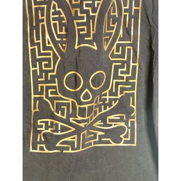 Psycho Bunny Pisani Tee Black Gold Size XLarge Mens. N - Picture 2 of 5